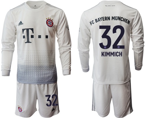 Bayern Munchen #32 Kimmich Away Long Sleeves Soccer Club Jersey