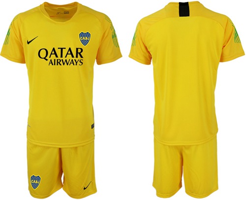 Boca Juniors Blank Yellow Goalkeeper Soccer Club Jersey