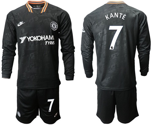 Chelsea #7 Kante Third Long Sleeves Soccer Club Jersey