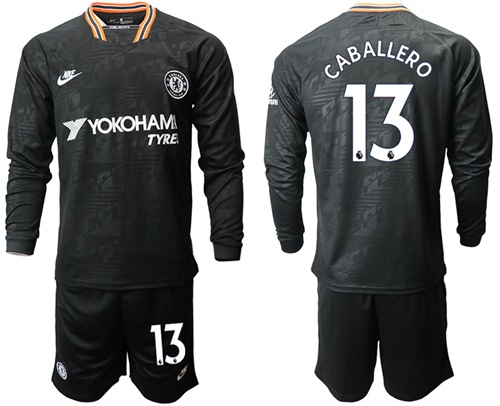 Chelsea #13 Caballero Third Long Sleeves Soccer Club Jersey