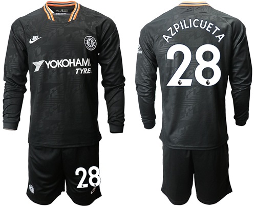 Chelsea #28 Azpilicueta Third Long Sleeves Soccer Club Jersey