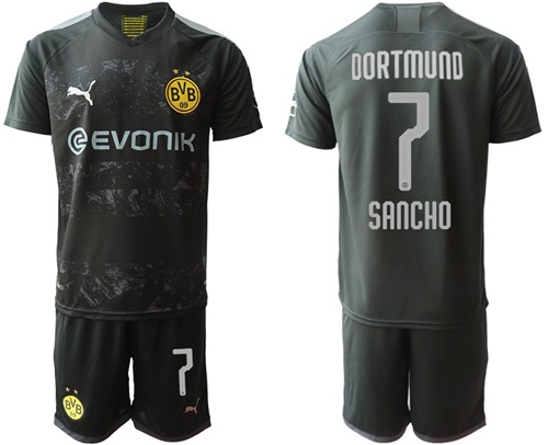 Dortmund #7 Sancho Away Soccer Club Jersey