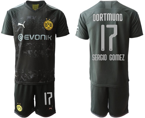 Dortmund #17 Sergio Gomez Away Soccer Club Jersey