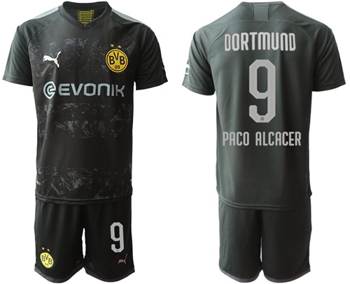 Dortmund #9 Paco Alcacer Away Soccer Club Jersey
