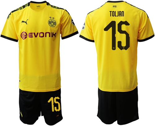 Dortmund #15 Toljan Home Soccer Club Jersey