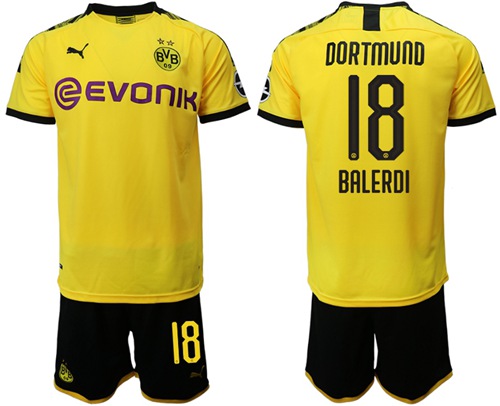 Dortmund #18 Balerdi Home Soccer Club Jersey