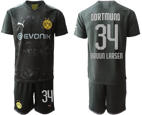 Dortmund #34 Bruun Larsen Away Soccer Club Jersey