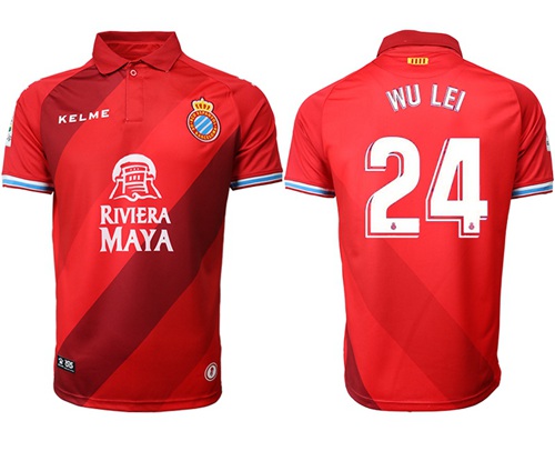 Espanyol #24 Wu Lei Away Soccer Club Jersey