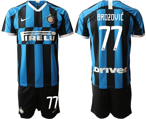 Inter Milan #77 Brozovic Home Soccer Club Jersey