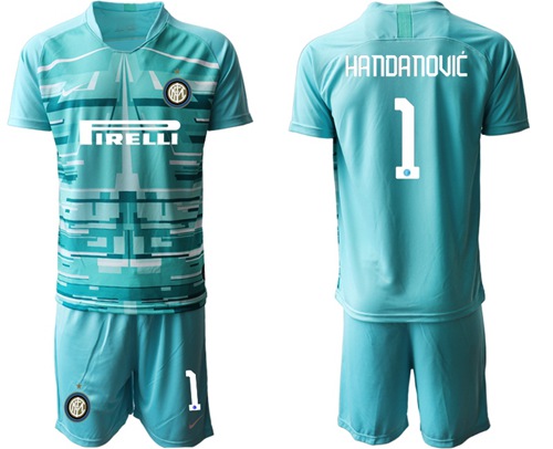 Inter Milan #1 Handanovic Light Blue Goalkeeper Soccer Club Jersey