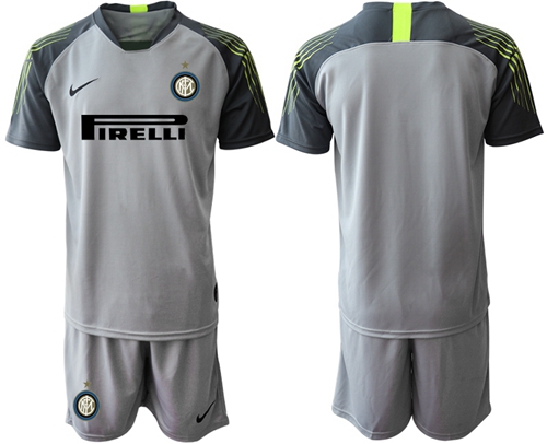 Inter Milan Blank Grey Goalkeeper Soccer Club Jersey