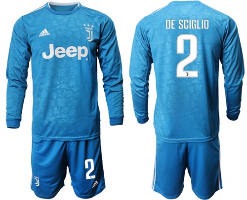 Juventus #2 De Sciglio Third Long Sleeves Soccer Club Jersey