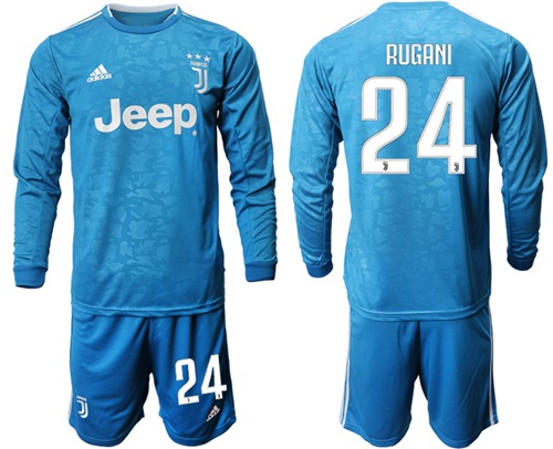Juventus #24 Rugani Third Long Sleeves Soccer Club Jersey