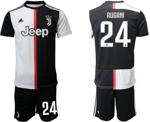 Juventus #24 Rugani Home Soccer Club Jersey