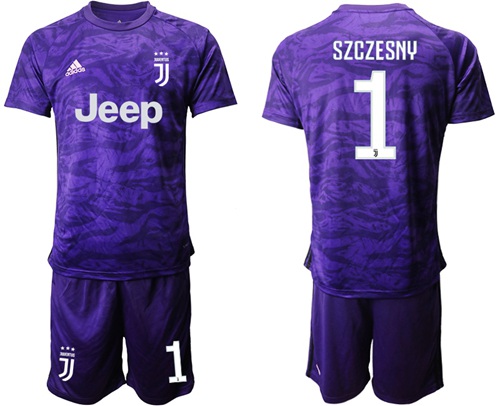 Juventus #1 Szczesny Purple Goalkeeper Soccer Club Jersey