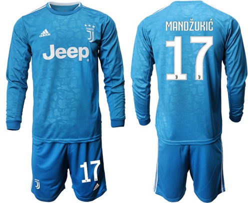 Juventus #17 Mandzukic Third Long Sleeves Soccer Club Jersey