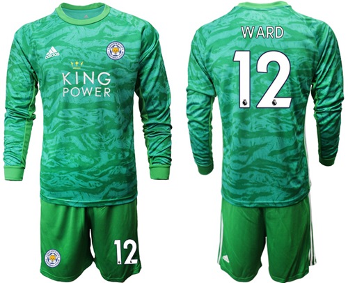 Leicester City #12 Ward Green Goalkeeper Long Sleeves Soccer Club Jersey