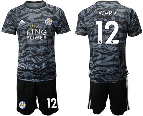 Leicester City #12 Ward Black Goalkeeper Soccer Club Jersey