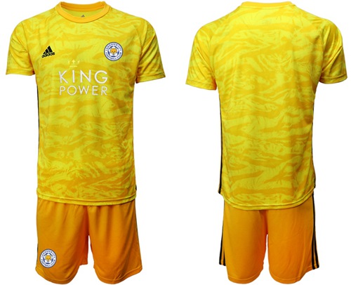 Leicester City Blank Yellow Goalkeeper Soccer Club Jersey