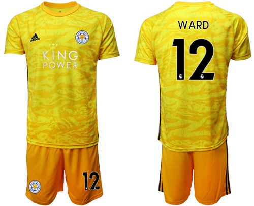 Leicester City #12 Ward Yellow Goalkeeper Soccer Club Jersey