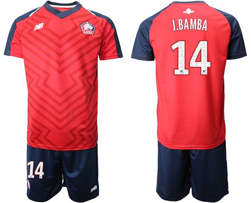 Lille #14 J.Bamba Home Soccer Club Jersey