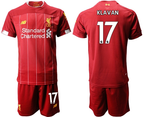 Liverpool #17 Klavan Red Home Soccer Club Jersey