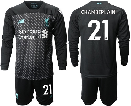 Liverpool #21 Chamberlain Third Long Sleeves Soccer Club Jersey
