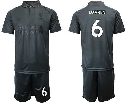 Liverpool #6 Lovren Black Soccer Club Jersey