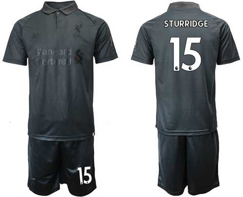 Liverpool #15 Sturridge Black Soccer Club Jersey