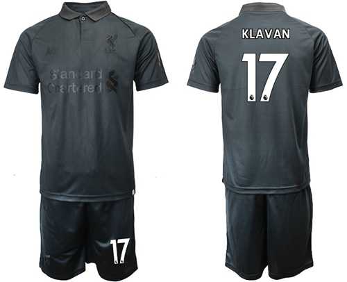 Liverpool #17 Klavan Black Soccer Club Jersey