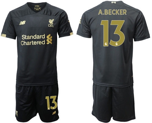 Liverpool #13 A.Becker Black Goalkeeper Soccer Club Jersey
