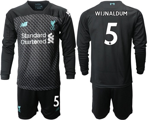 Liverpool #5 Wijnaldum Third Long Sleeves Soccer Club Jersey