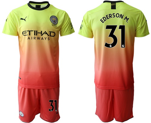 Manchester City #31 Ederson M. Away Soccer Club Jersey