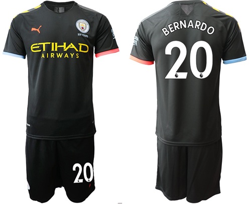 Manchester City #20 Bernardo Away Soccer Club Jersey