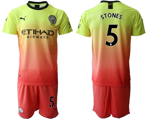 Manchester City #5 Stones Away Soccer Club Jersey
