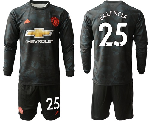 Manchester United #25 Valencia Third Long Sleeves Soccer Club Jersey