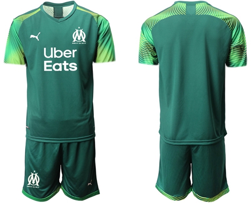 Marseille Blank Army Green Goalkeeper Soccer Club Jersey