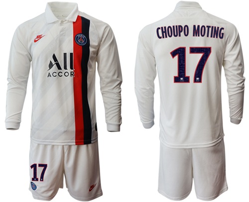 Paris Saint-Germain #17 Choupo Moting Away Long Sleeves Soccer Club Jersey