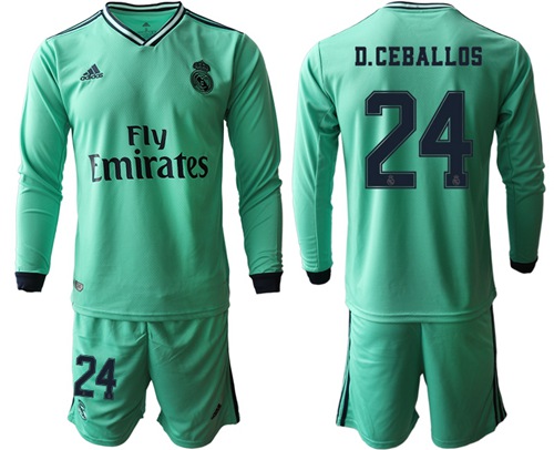 Real Madrid #24 D.Ceballos Third Long Sleeves Soccer Club Jersey