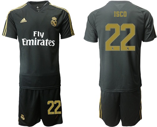 Real Madrid #22 Isco Black Training Soccer Club Jersey