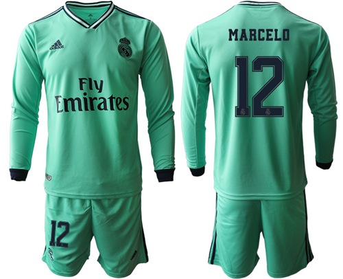 Real Madrid #12 Marcelo Third Long Sleeves Soccer Club Jersey