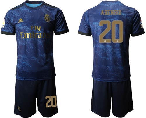 Real Madrid #20 Asensio Dark Blue Soccer Club Jersey