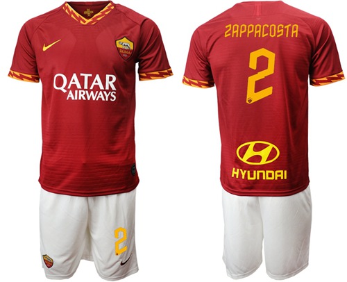 Roma #2 Zappacosta Red Home Soccer Club Jersey