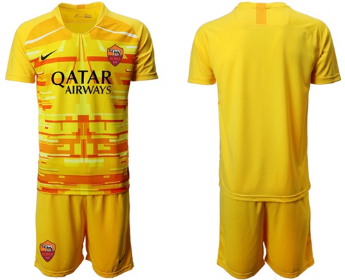 Roma Blank Yellow Goalkeeper Soccer Club Jersey