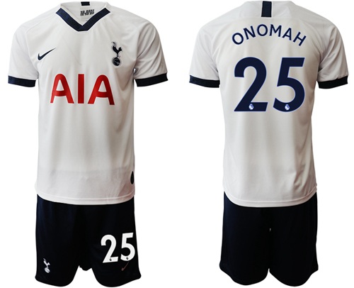 Tottenham Hotspur #25 Onomah White Home Soccer Club Jersey