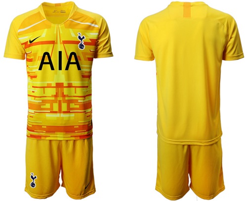 Tottenham Hotspur Blank Yellow Goalkeeper Soccer Club Jersey