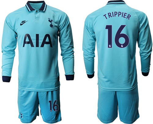 Tottenham Hotspur #16 Trippier Third Long Sleeves Soccer Club Jersey