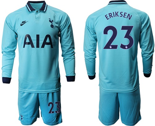 Tottenham Hotspur #23 Eriksen Third Long Sleeves Soccer Club Jersey