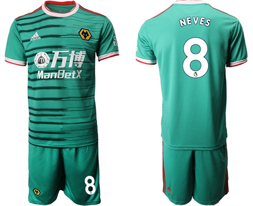 Wolves #8 Neves Third Soccer Club Jersey