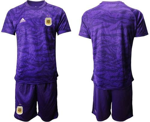 Argentina Blank Purple Goalkeeper Soccer Country Jersey